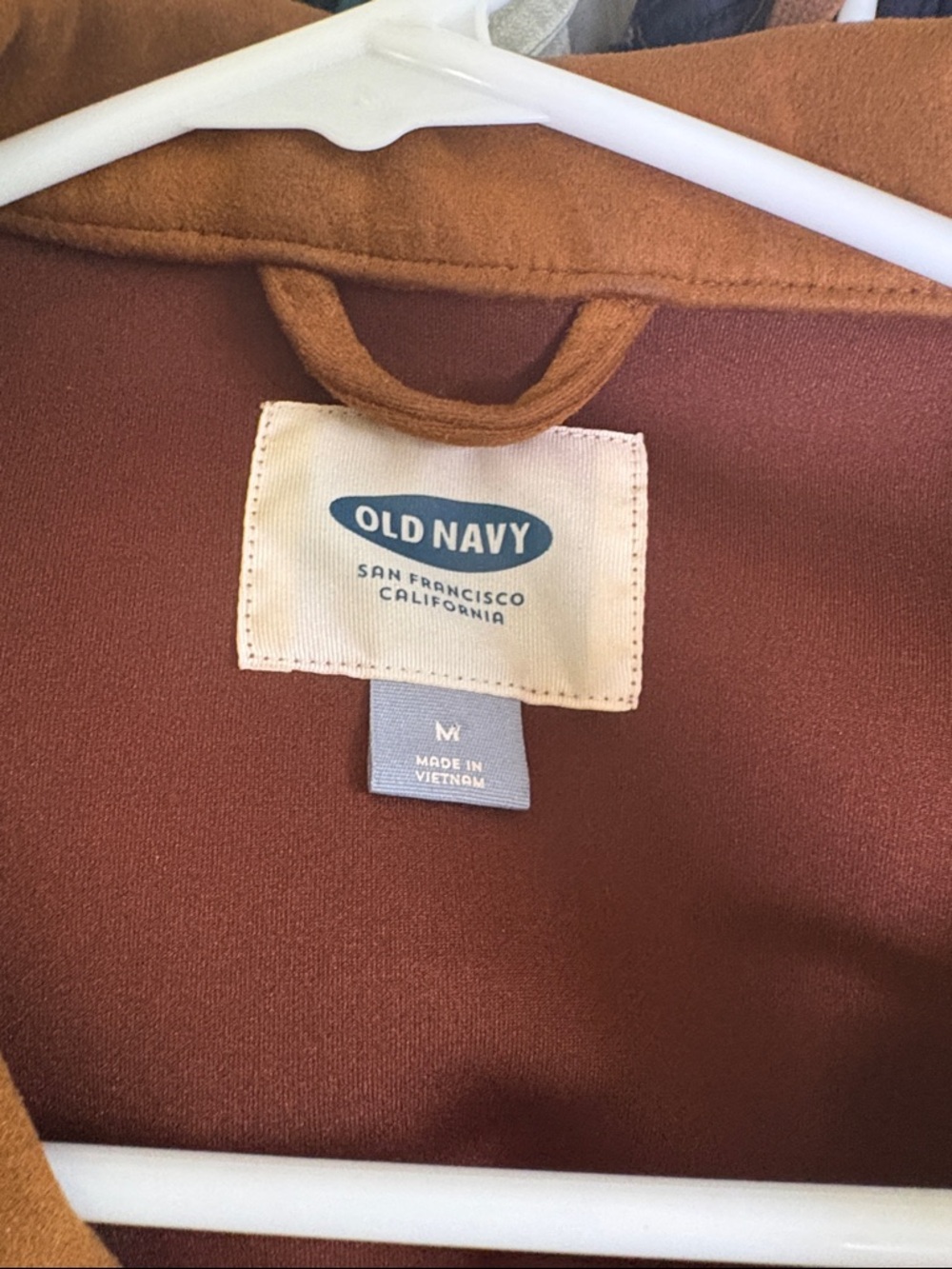 Old Navy Camel Brown Faux-Suede Moto Jacket - Picture 2 of 8